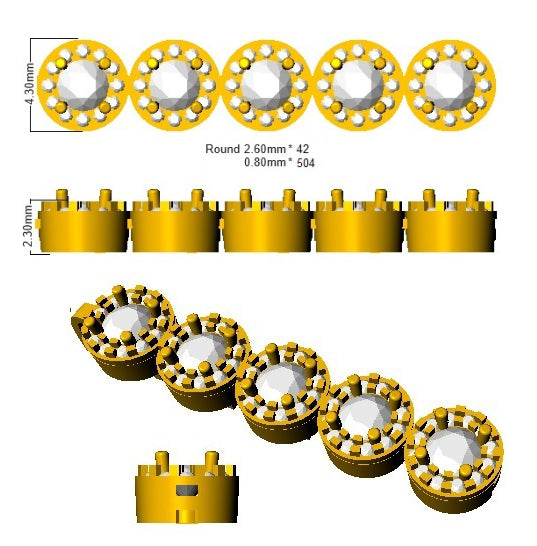 SB2571 — Bracelet - 9k Yellow Gold detail