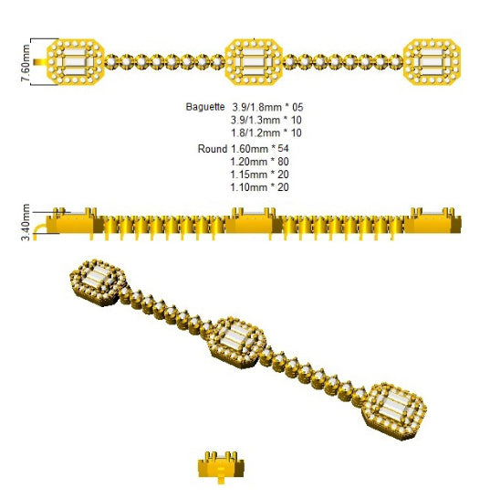 SB2583 — Bracelet - 9k Yellow Gold detail