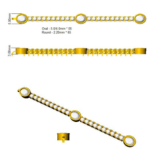 SB2586 — Bracelet - 9k Yellow Gold detail
