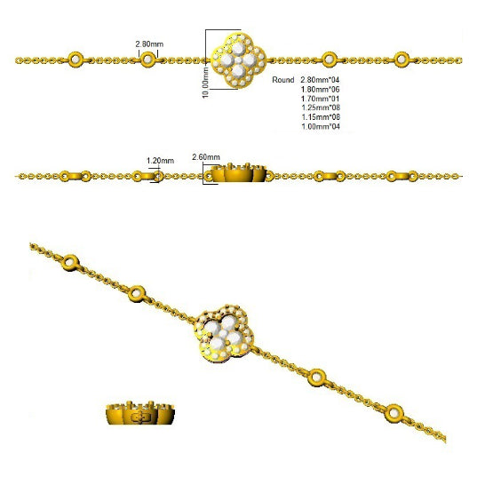 SB2602 — Bracelet - 9k Yellow Gold detail