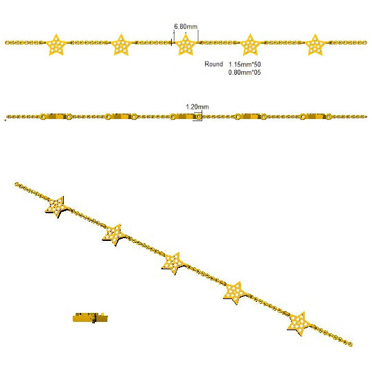 SB2606 — Bracelet - 9k Yellow Gold detail
