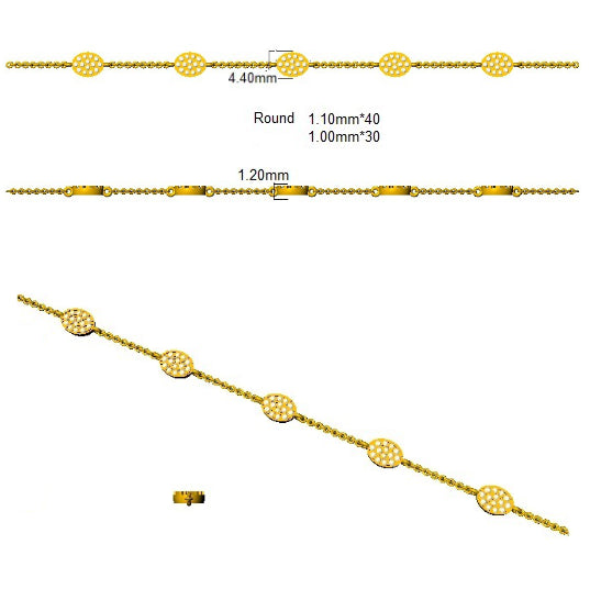 SB2607 — Bracelet - 9k Yellow Gold detail