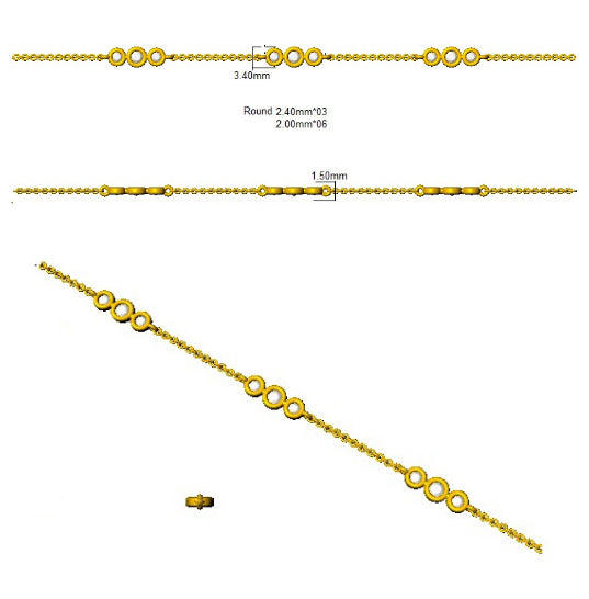 SB2609 — Bracelet - 9k Yellow Gold detail