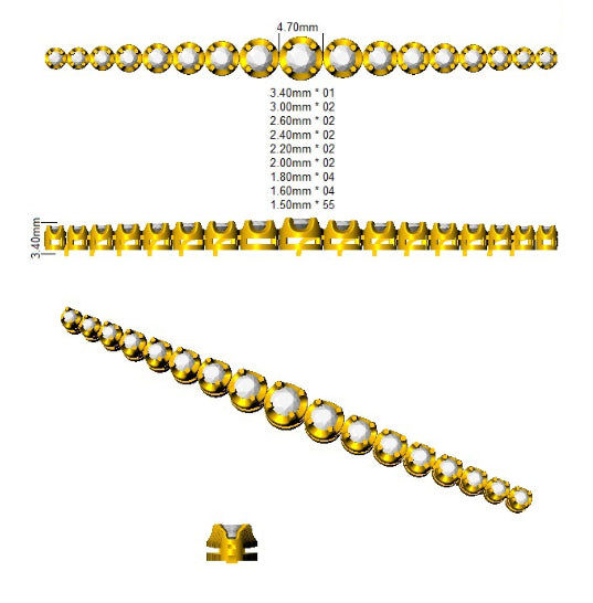 SB2613 — Bracelet - 9k Yellow Gold detail