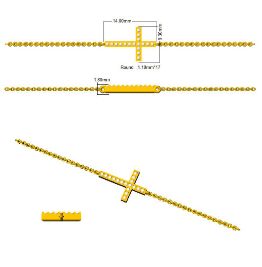 SB2632 — Bracelet - 9k Yellow Gold detail