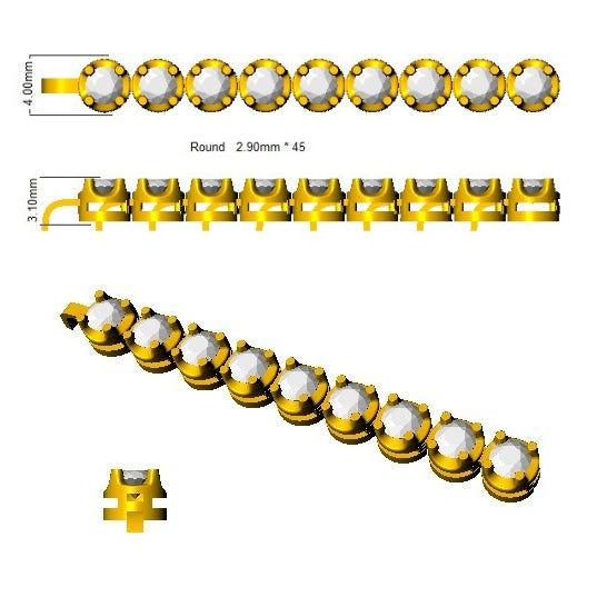 SB2637 — Bracelet - 9k Yellow Gold detail
