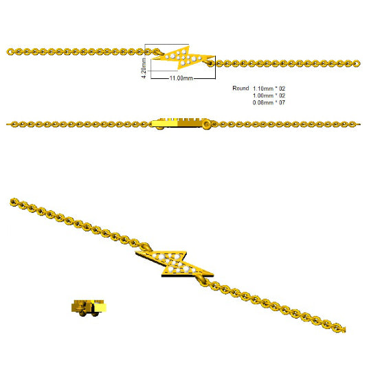 SB2644 — Bracelet - 9k Yellow Gold detail
