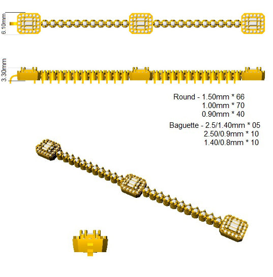 SB2645 — Bracelet - 9k Yellow Gold detail