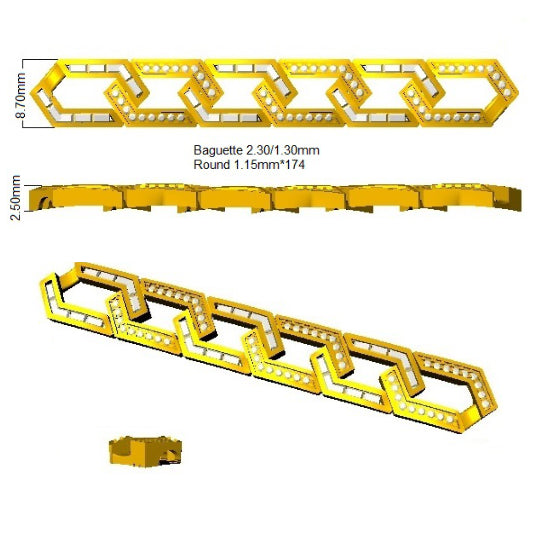 SB2646 — Bracelet - 9k Yellow Gold detail
