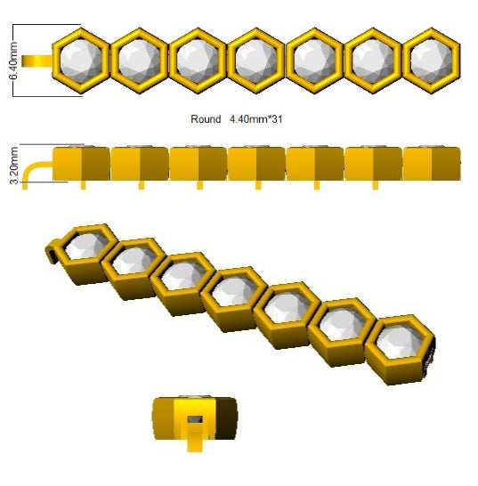 SB2655 — Bracelet - 9k Yellow Gold detail