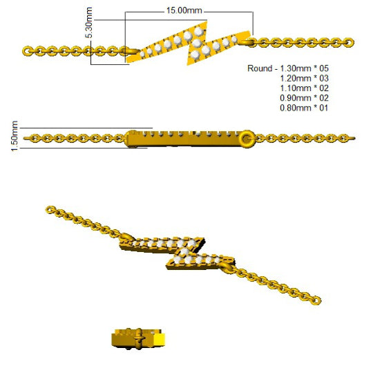 SB2659 — Bracelet - 9k Yellow Gold detail