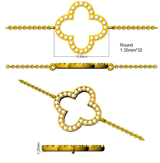SB2669 — Bracelet - 9k Yellow Gold detail