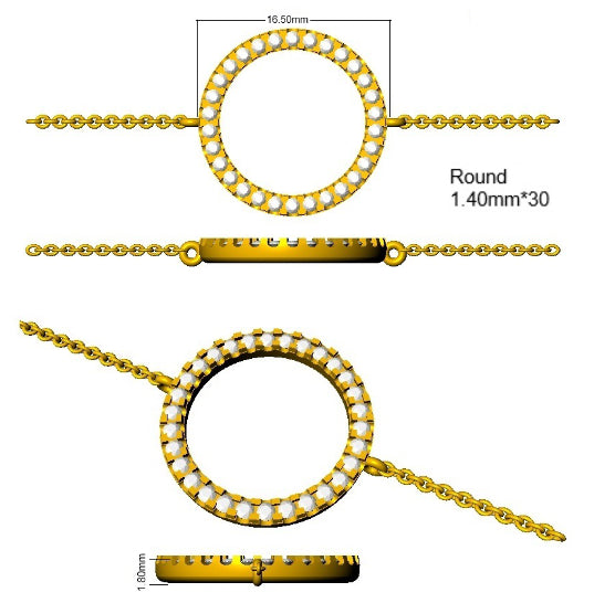 SB2670 — Bracelet - 9k Yellow Gold detail