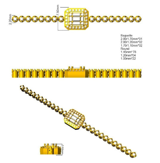 SB2684 — Bracelet - 9k Yellow Gold detail