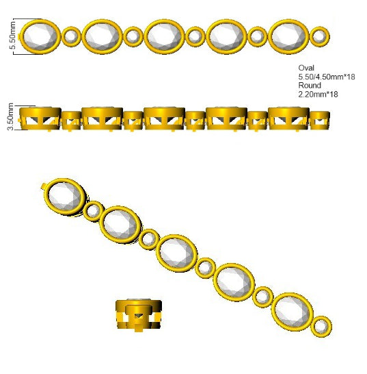 SB2688 — Bracelet - 9k Yellow Gold detail