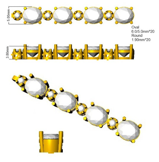 SB2689 — Bracelet - 9k Yellow Gold detail