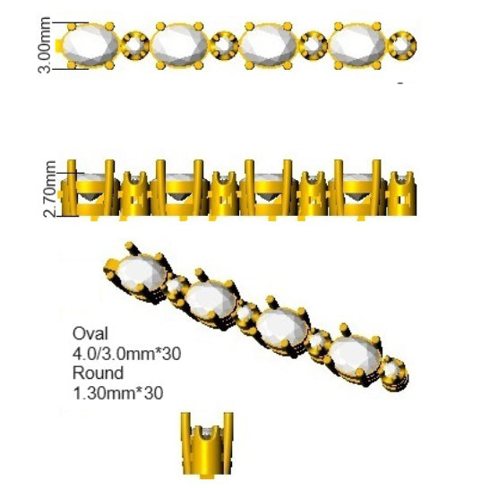 SB2693 — Bracelet - 9k Yellow Gold detail
