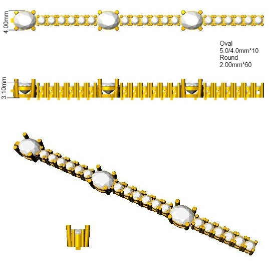 SB2697 — Bracelet - 9k Yellow Gold detail