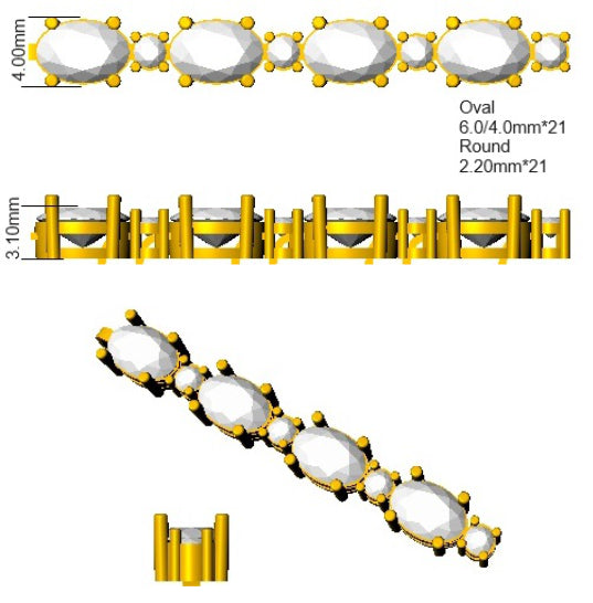 SB2698 — Bracelet - 9k Yellow Gold detail