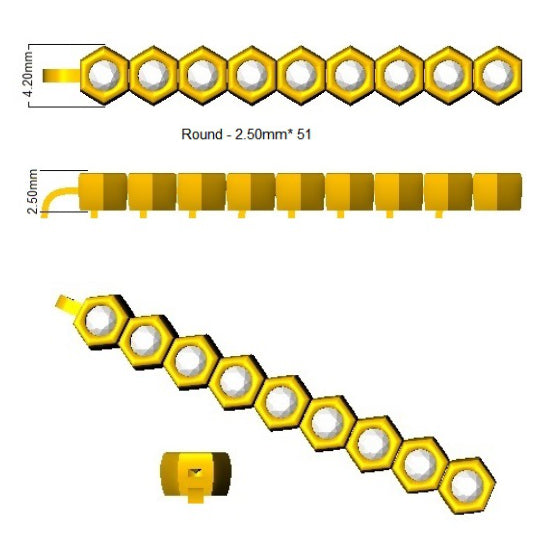 SB2700 — Bracelet - 9k Yellow Gold detail