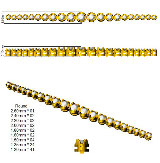 SB2701 — Bracelet - 9k Yellow Gold detail