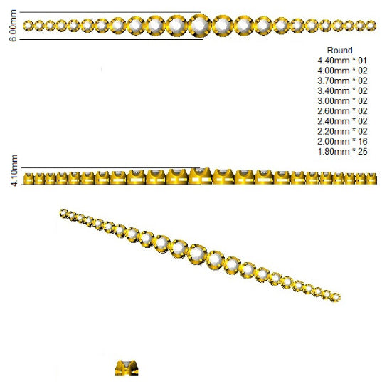 SB2702 — Bracelet - 9k Yellow Gold detail