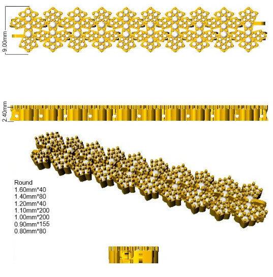 SB2748 — Bracelet - 9k Yellow Gold detail
