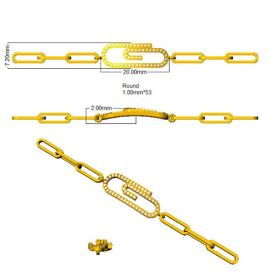 SB2751 — Bracelet - 9k Yellow Gold detail