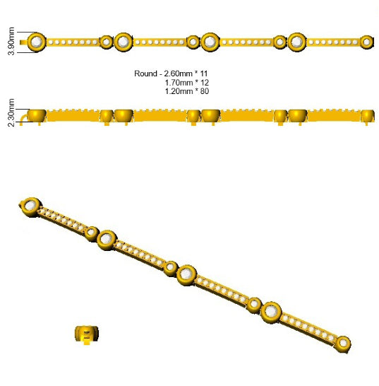 SB2752 — Bracelet - 9k Yellow Gold detail
