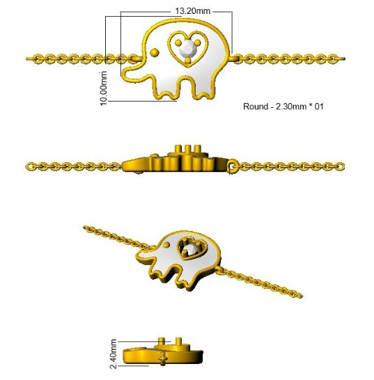 SB2754 — Bracelet - 9k Yellow Gold detail