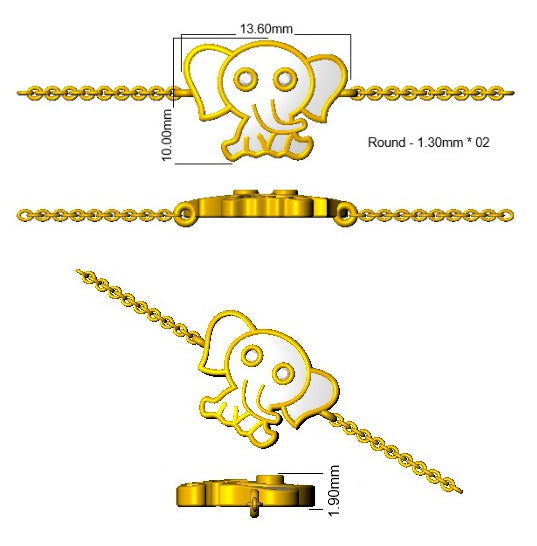 SB2755 — Bracelet - 9k Yellow Gold detail