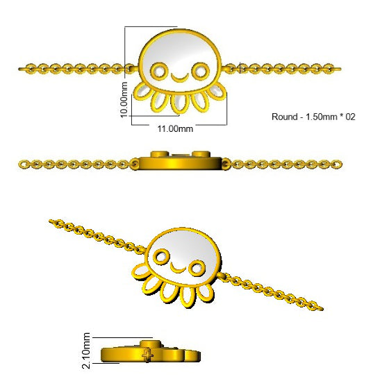 SB2756 — Bracelet - 9k Yellow Gold detail