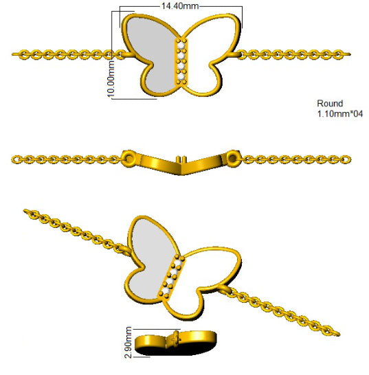 SB2762 — Bracelet - 9k Yellow Gold detail