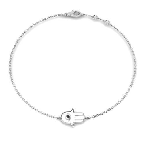 0.07ct Fancy Enamel & Black Diamond Bracelet in Platinum - 9k White Gold
