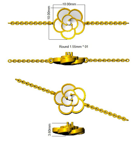 SB2767 — Bracelet - 9k Yellow Gold detail