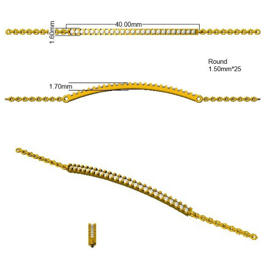 SB2774 — Bracelet - 9k Yellow Gold detail
