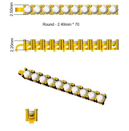 SB2775 — Bracelet - 9k Yellow Gold detail