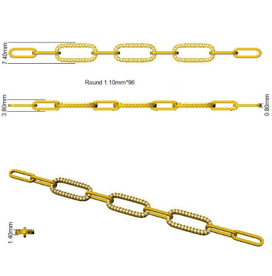 SB2786 — Bracelet - 9k Yellow Gold detail