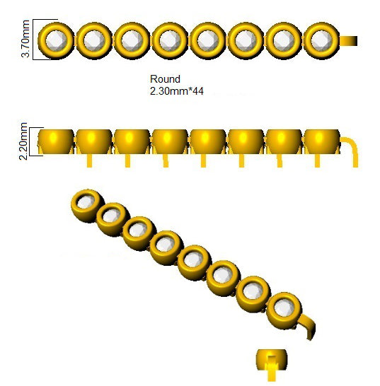 SB2794-6.75 — Bracelet - 9 KT Yellow Gold detail