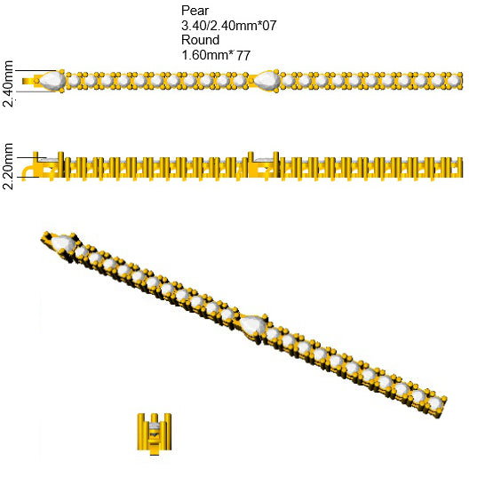 SB2831 — Bracelet - 9k Yellow Gold detail