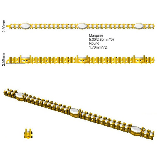 SB2832 — Bracelet - 9k Yellow Gold detail