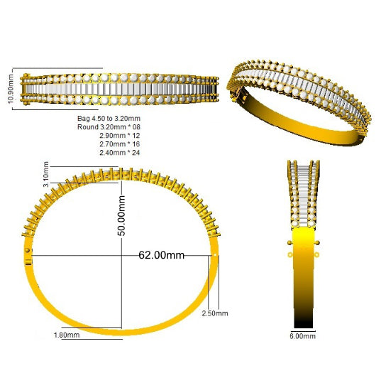 SBK1014 — Bangle - 9k Yellow Gold detail