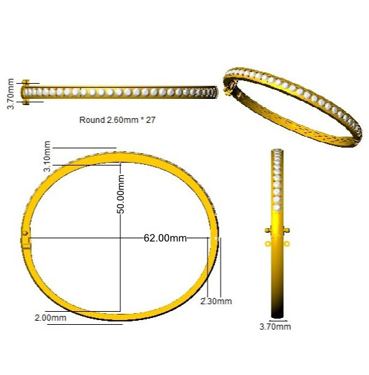 SBK1033 — Bangle - 9k Yellow Gold detail