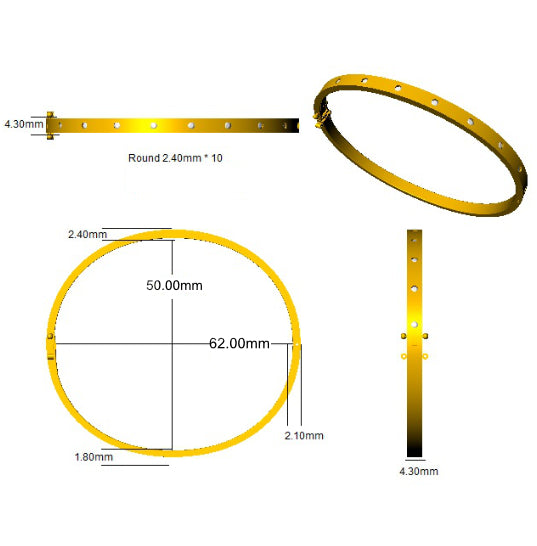 SBK1038 — Bangle - 9k Yellow Gold detail
