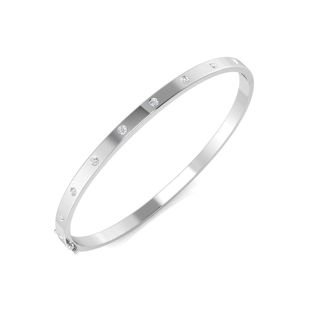 SBK1078 — Bangle - 9k White Gold