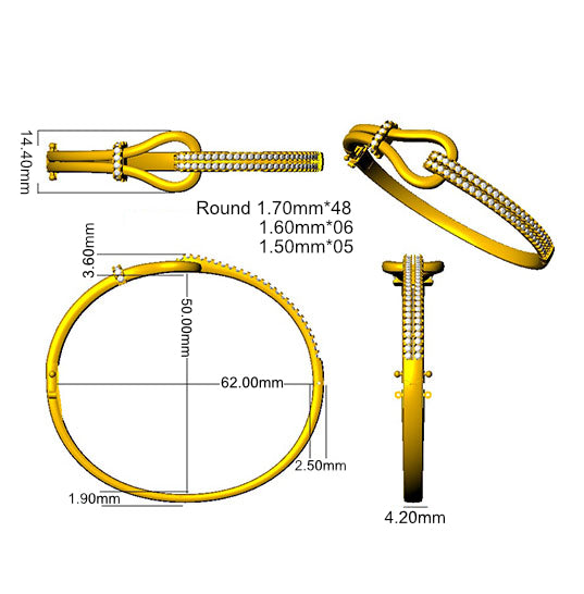 SBK1061 — Bangle - 9k Yellow Gold detail