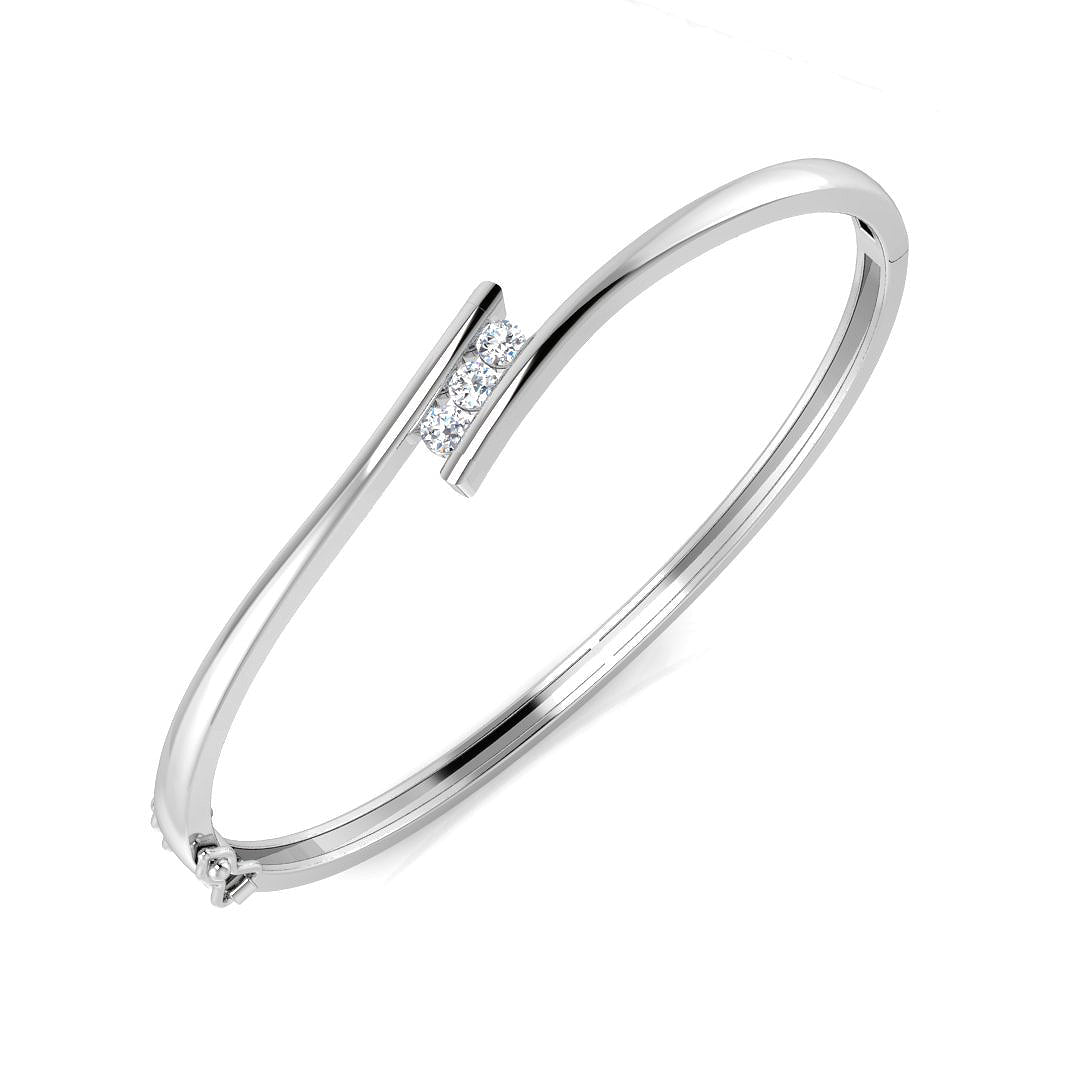 SBK1077 — Bangle - 9k White Gold