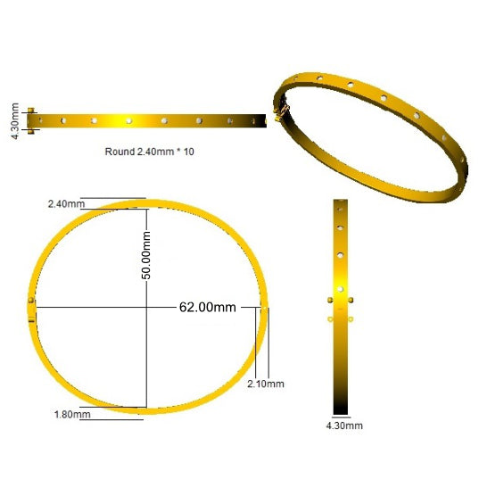 SBK1078 — Bangle - 9k Yellow Gold detail