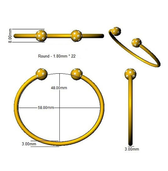 SBK1083 — Bangle - 9k Yellow Gold detail