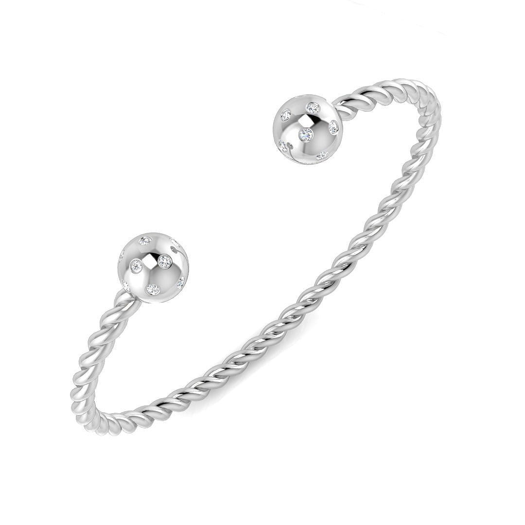 SBK1084 — Bangle - 9k White Gold